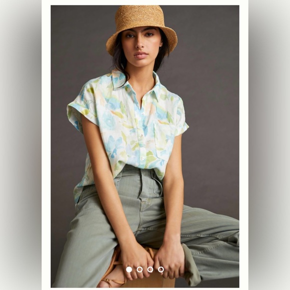 Linen Surf Shirt Anthropologie - Picture 2 of 7